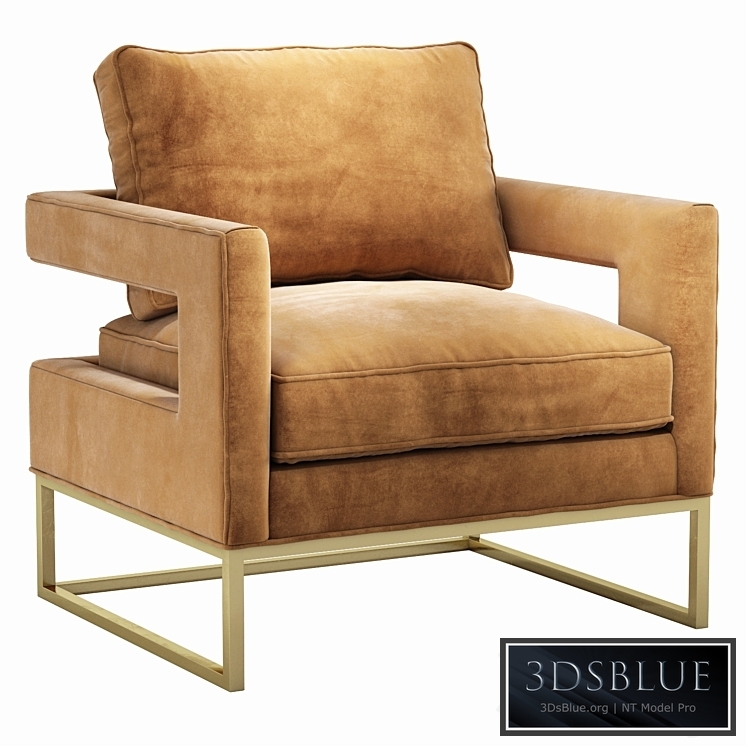 Avery Cognac Velvet Chair