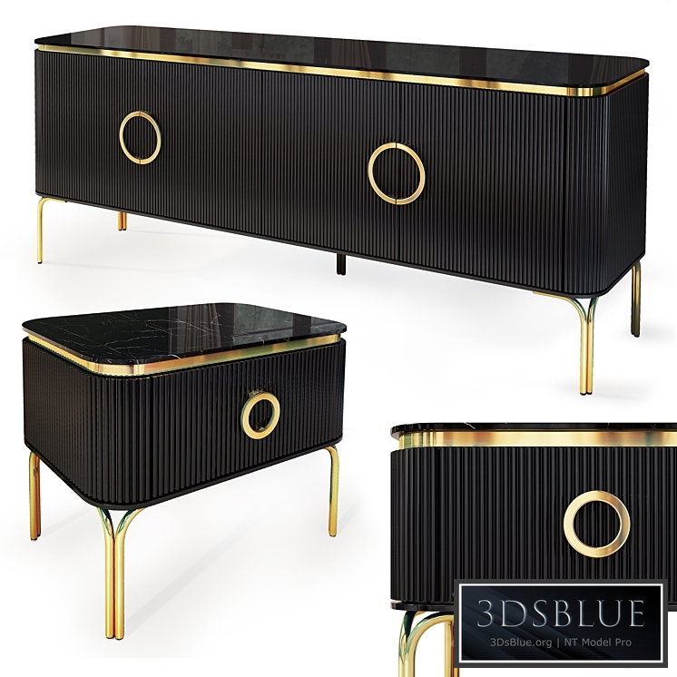 Chest and nightstand Art Deco Hira. Nightstand, sideboard by MedusaHome