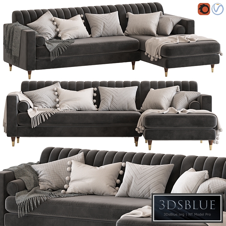 Cult Furniture Belgravia Sofa with Corner Chair