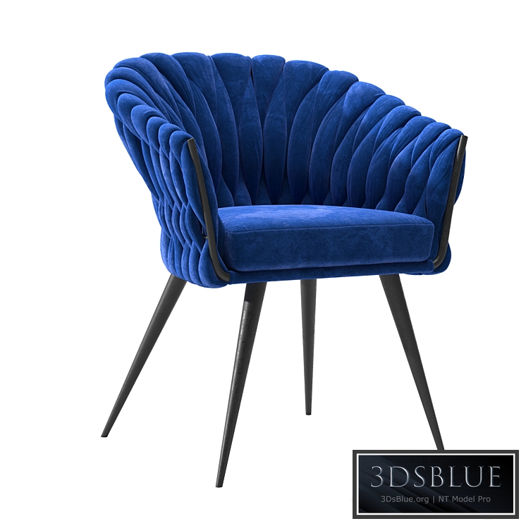 Chair with Armrest Knot Blue