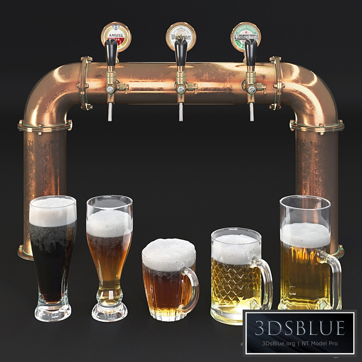 Beer tower & beer mugs