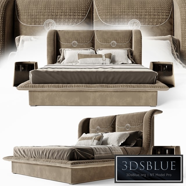 Bed Vittoria Frigerio Appiani, bedside table Contarini