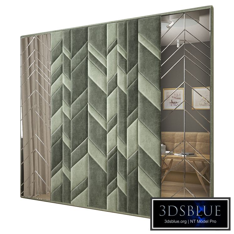 Headboard with a mirror