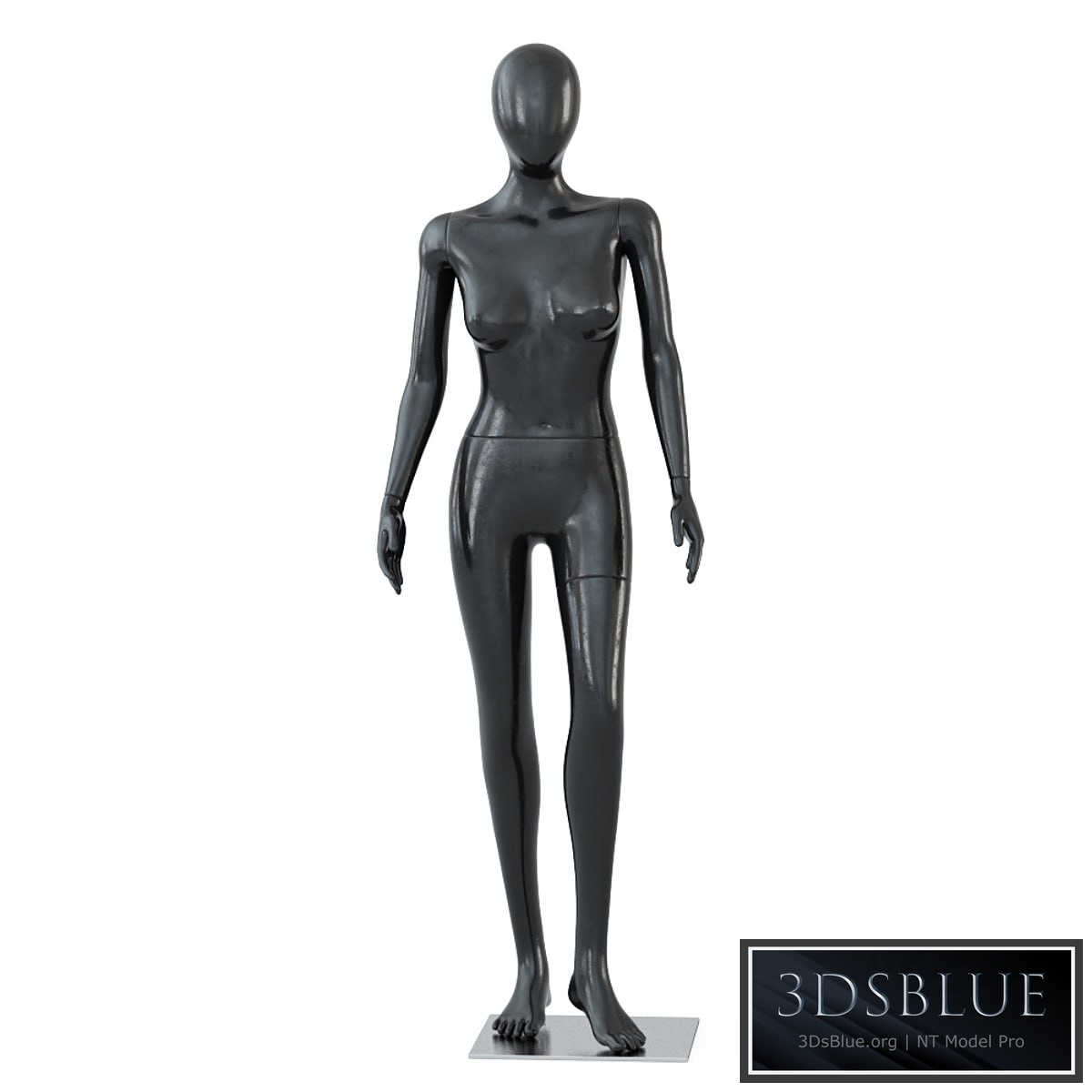 Female black mannequin in a standing pose 55