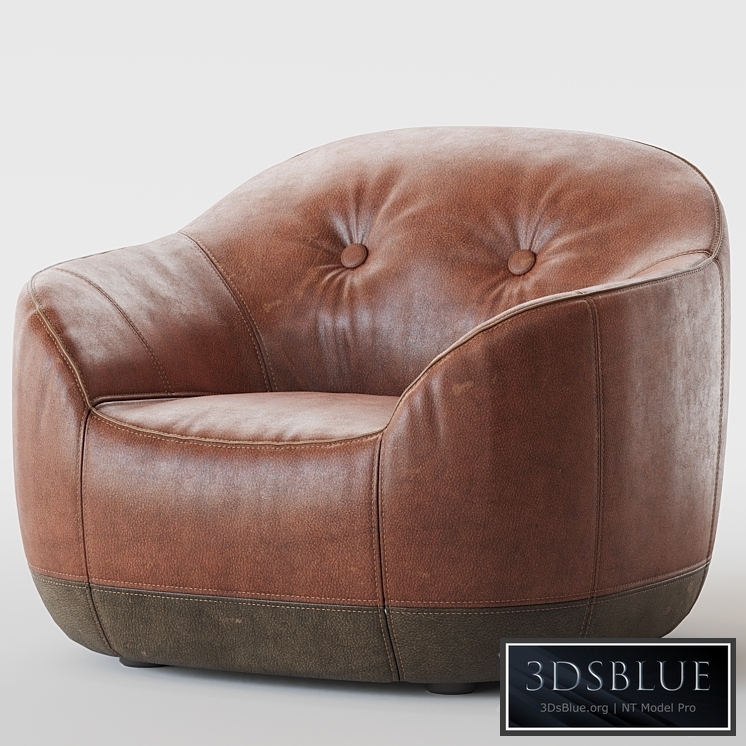 Armchair, Natuzzi, Furrow