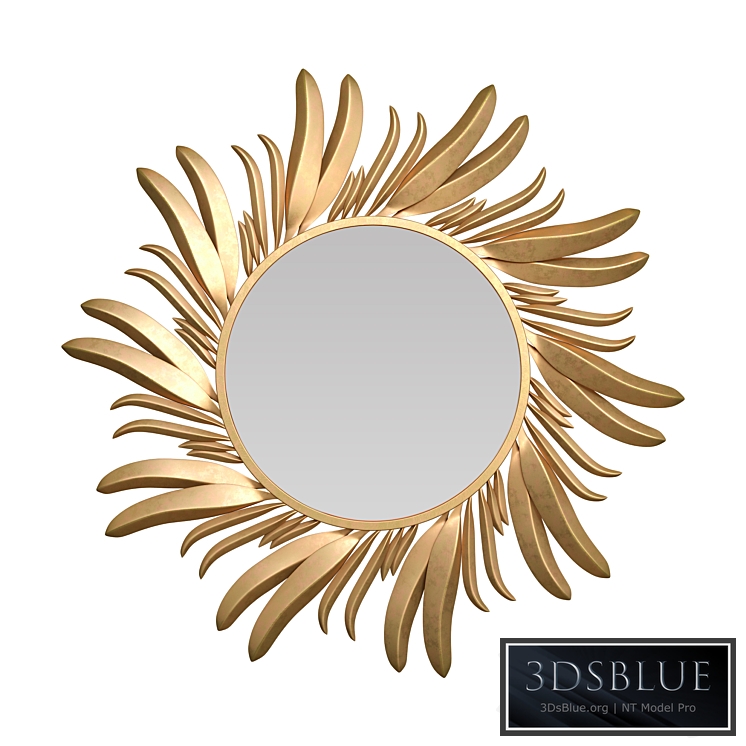Folium Contemporary Gold Leaf Mirror