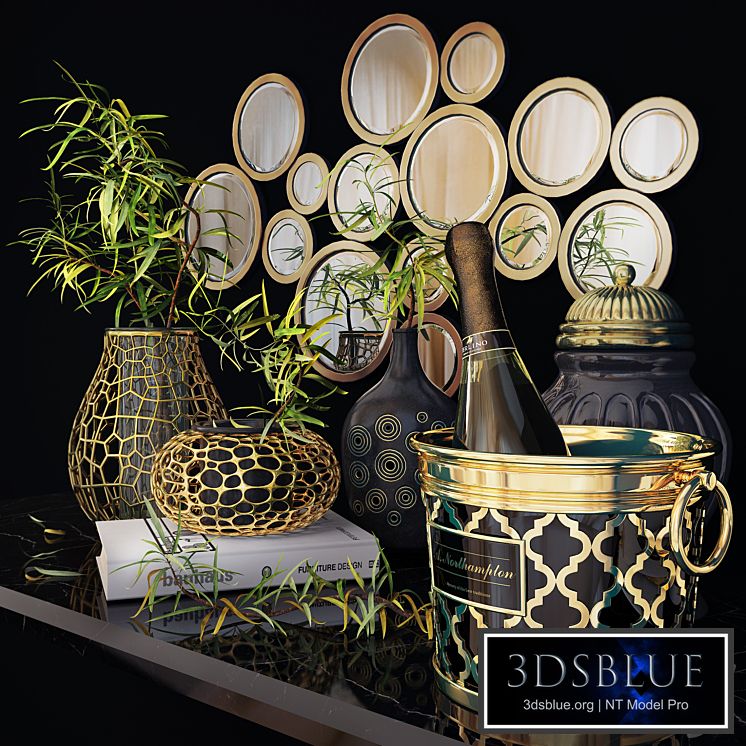 Decorative set, ice bucket. Set ice bucket.