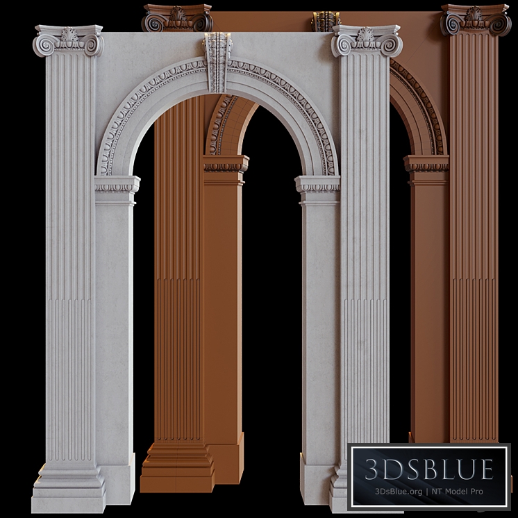 Stucco column arch