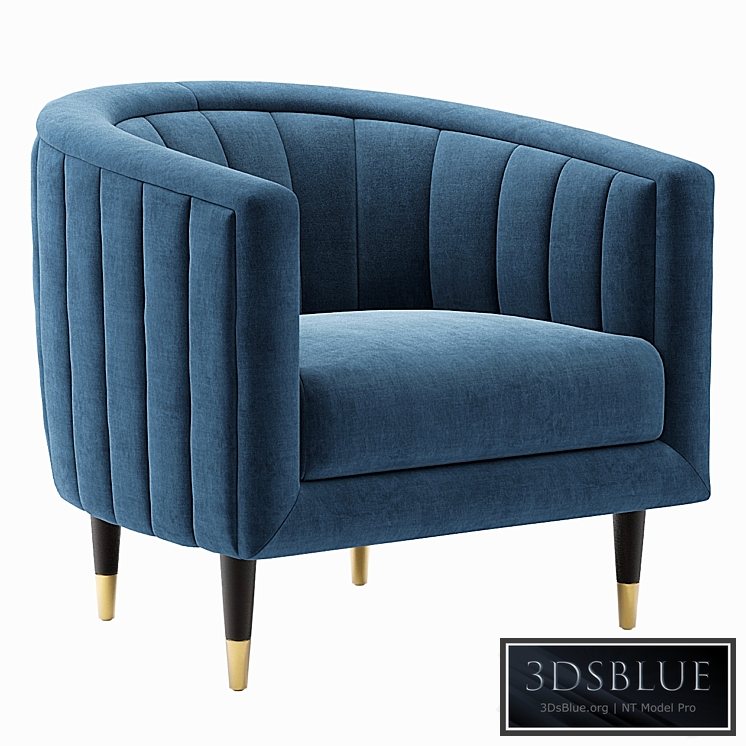 Fluted Juno Velvet Occasional Chair