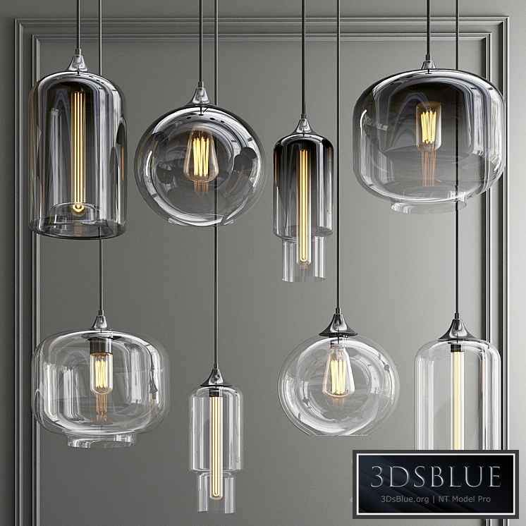 Staggered & Clear Glass Pendant Collectoin