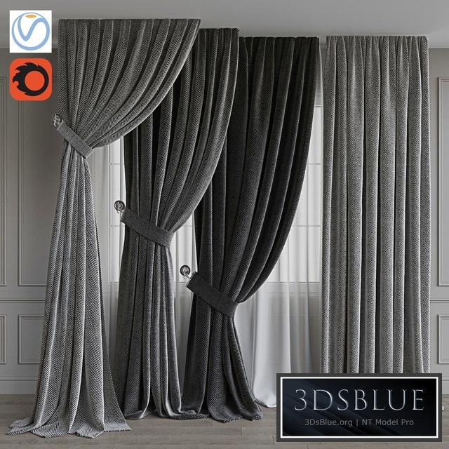 Set of portieres 38. Gray scale