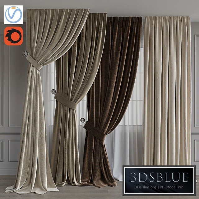 Set of portieres 39. Beige gamma