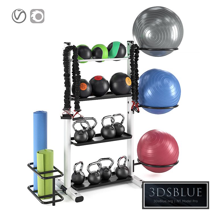 Fitness accessories rack