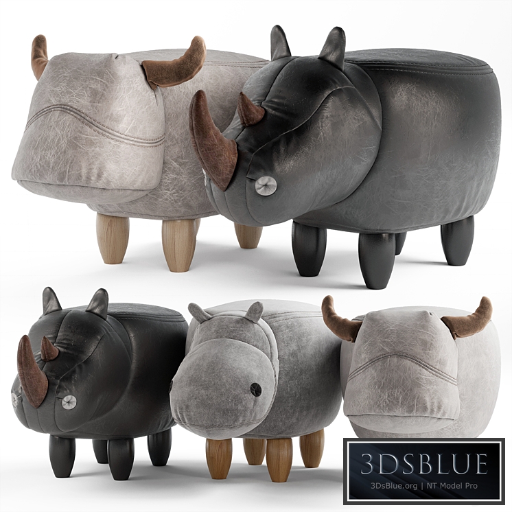 Set of children's poufs