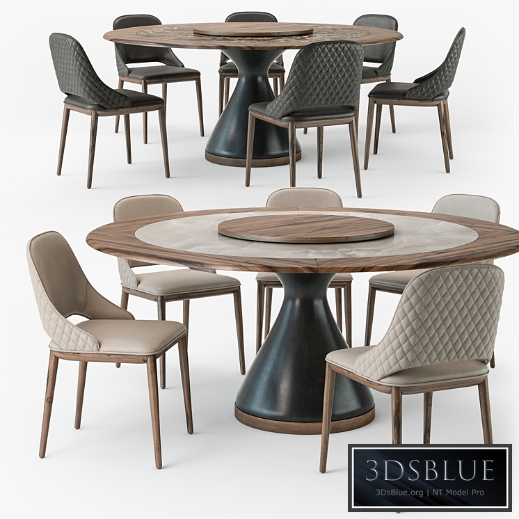 Tonin Casa Dolly table Malva Elite chair