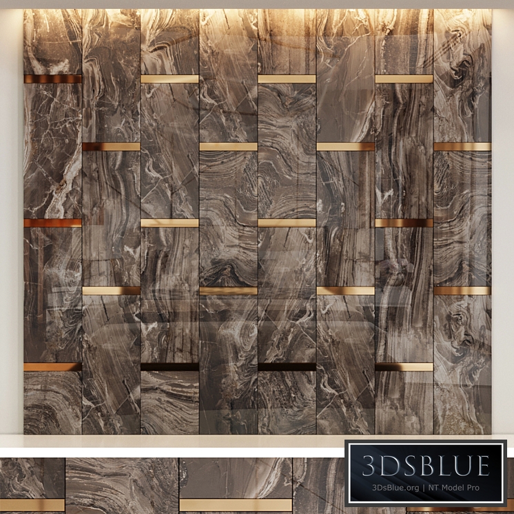 Decorative panel Rex Marble brown