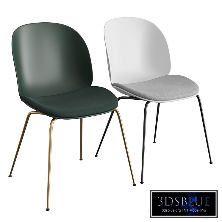 Beetle Dining Chair Seat Upholstered Conic Base