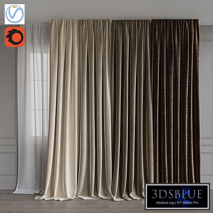 Set of portieres 41. Beige scale