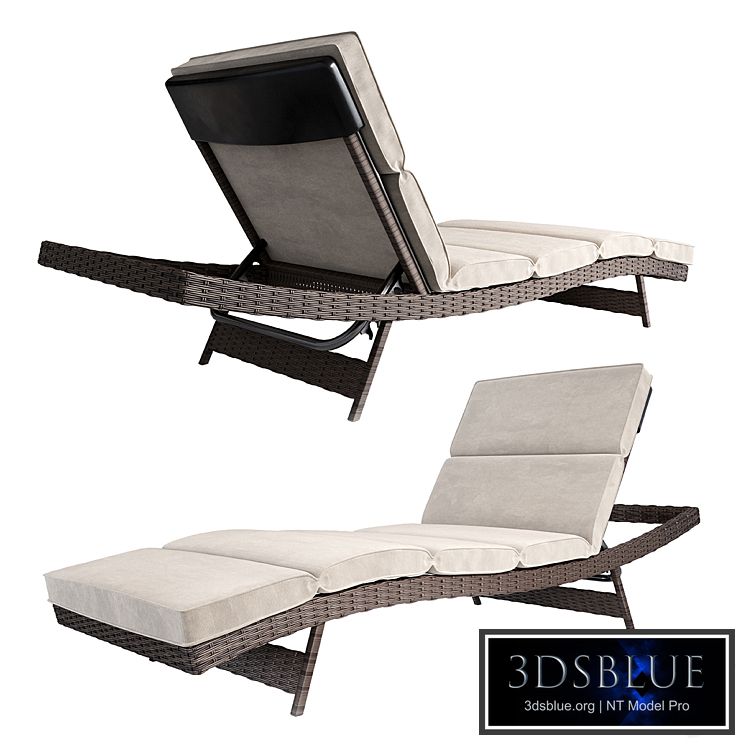 Brown Fortenberry Reclining Chaise Lounge with Cushion