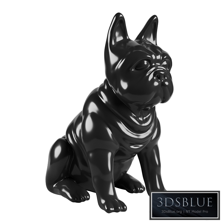 Garda Decor - Figurine "Black Bulldog" D3232