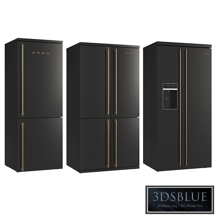Smeg Coloniale Refrigerators black