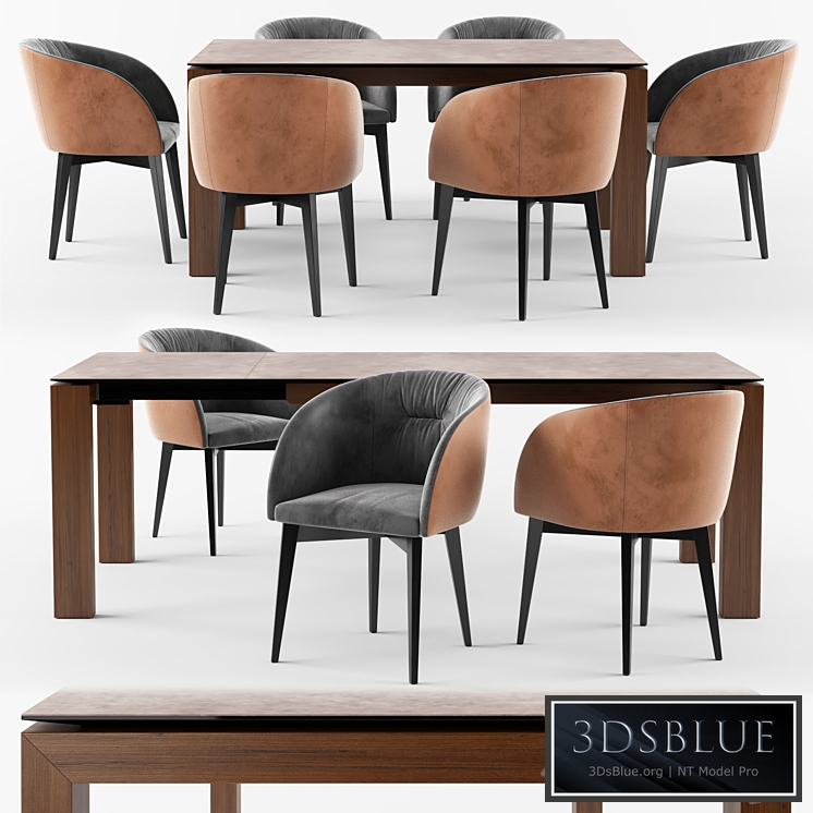Connubia Calligaris Sigma Dining Table_ROSIE SOFT armchair