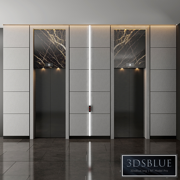 Modern elevator wall