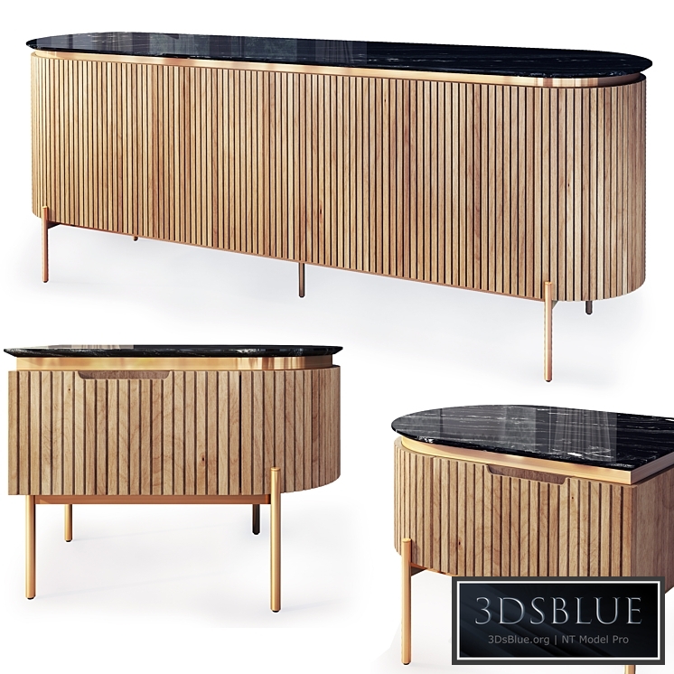 Dresser and nightstand Tesla wooden. Nightstand, sideboard by Medusa Home