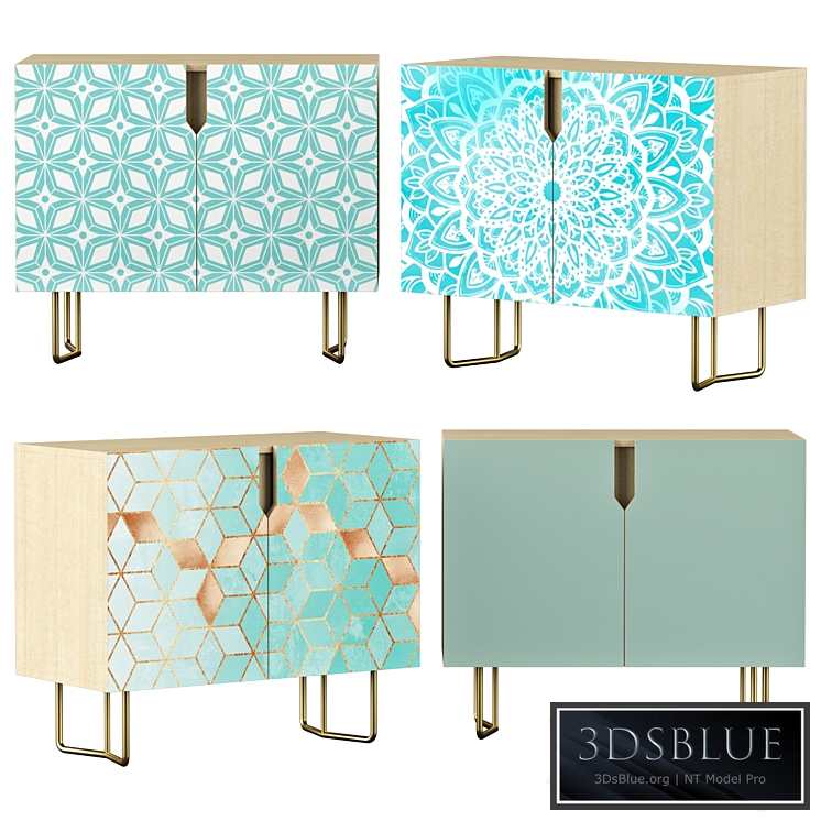 Nightstand set 02 | Blue art | Society6