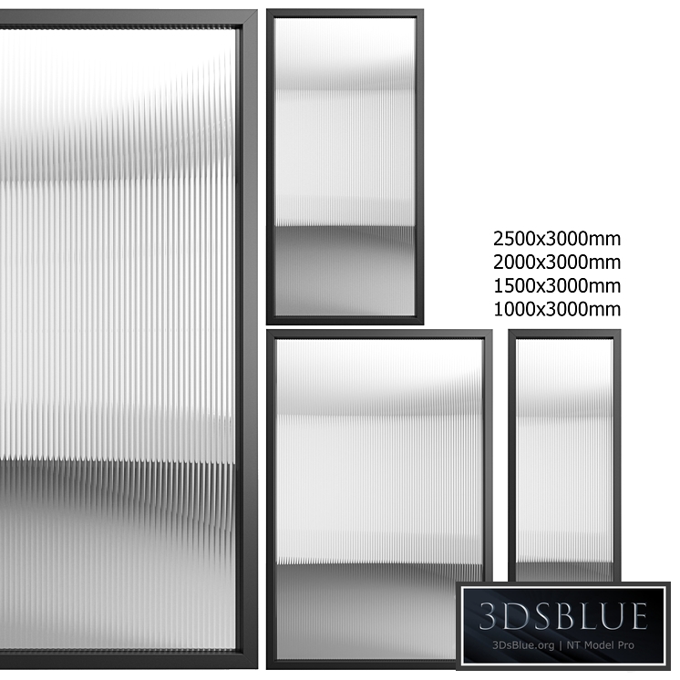 Partition with embossed glass No. 1