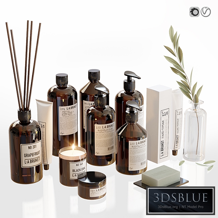 LA Bruket decor set for bathroom