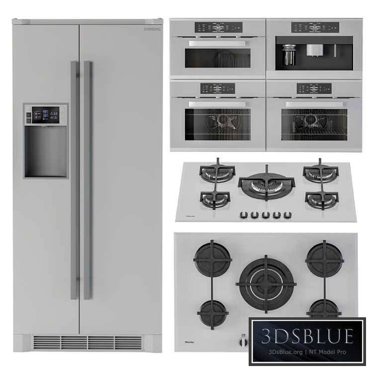 Kitchen appliance Set Gray White