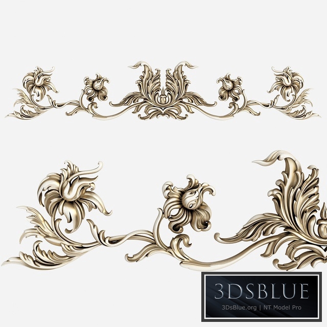 Cartouche. Stucco decorative element
