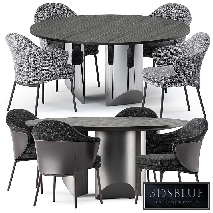 ANGIE CHAIR and Wedge Table by Minotti 02