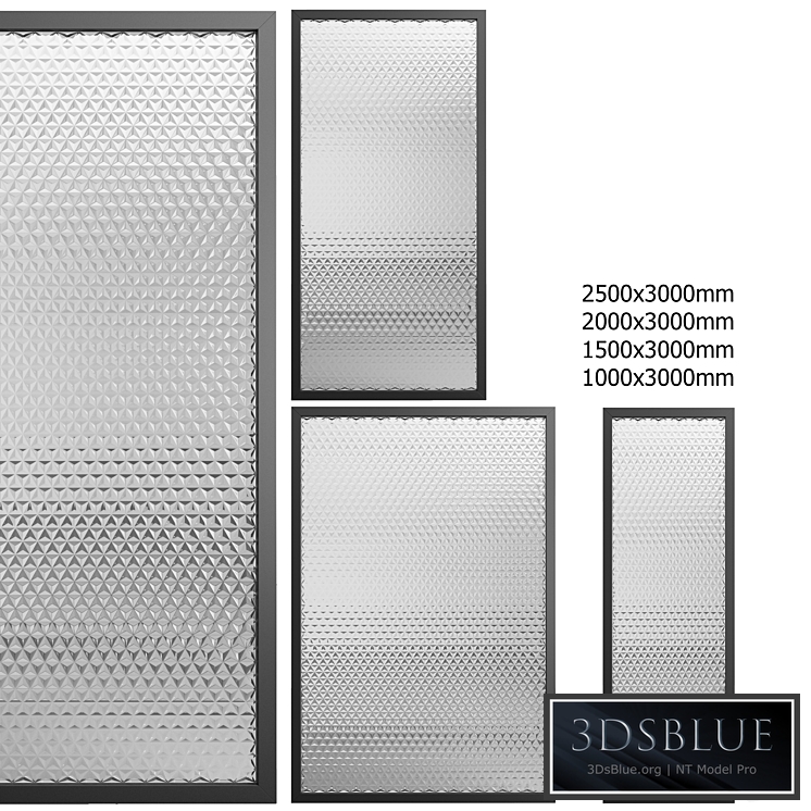 Partition with embossed glass No. 4