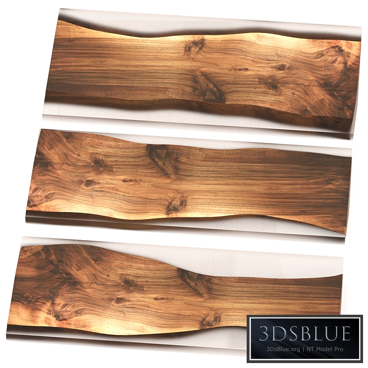 Wood and epoxy slabs.