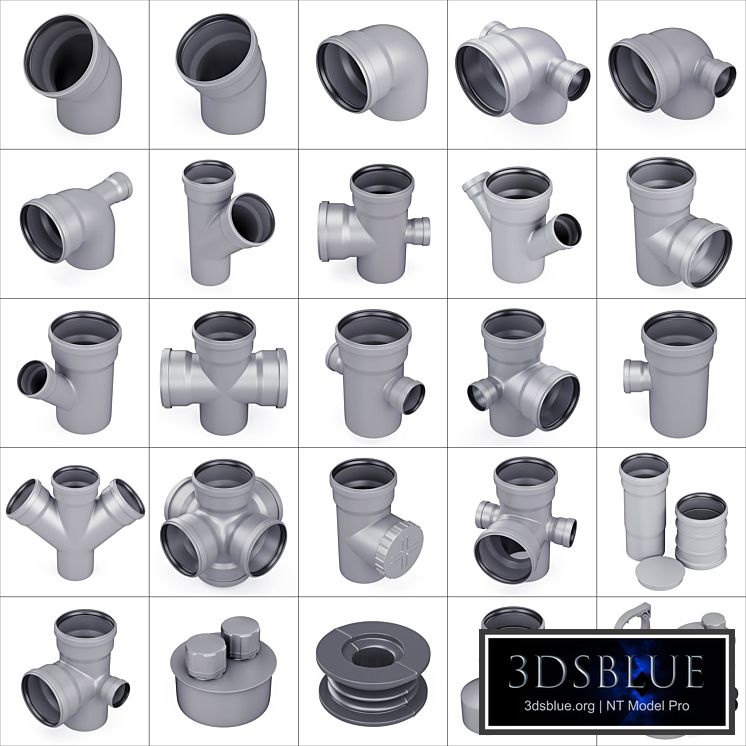 Sewer pipes collection counstraction / Sewer fittings constructor