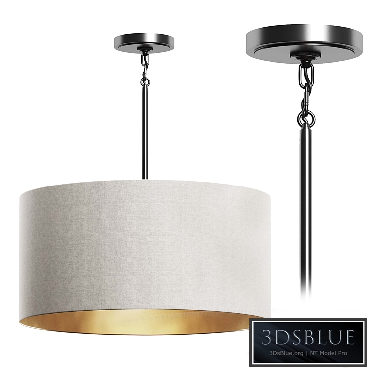 RESTORATION HARDWARE CICERO ROUND SHADE PENDANT WHITE LINEN