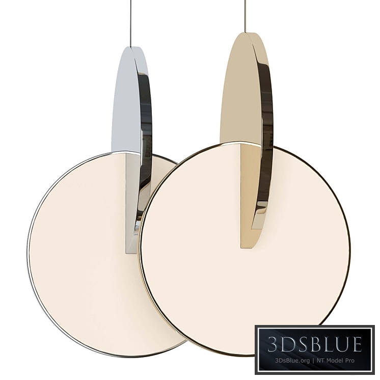 LEE BROOM ECLIPSE PENDANT GOLD / CHROME