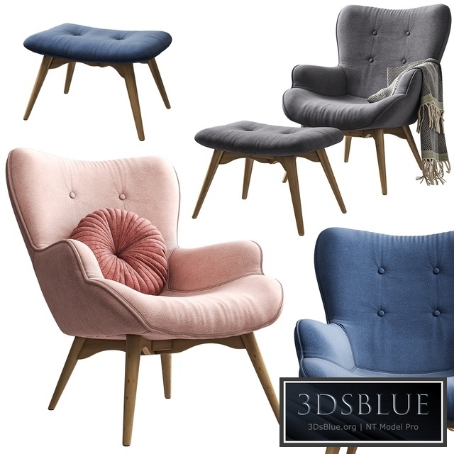 Armchair with pouf Jysk PETERSBORG