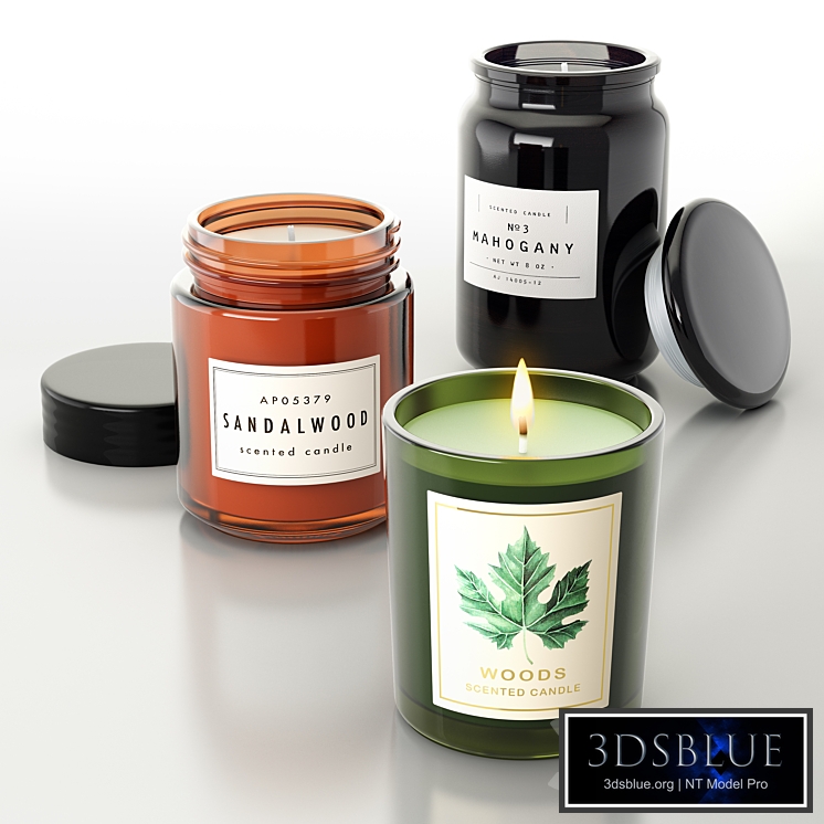 Set of 3 Scented Candles