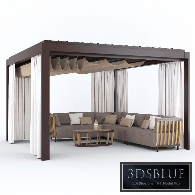 Garden Arbor with sofa Eivissa Ethimo