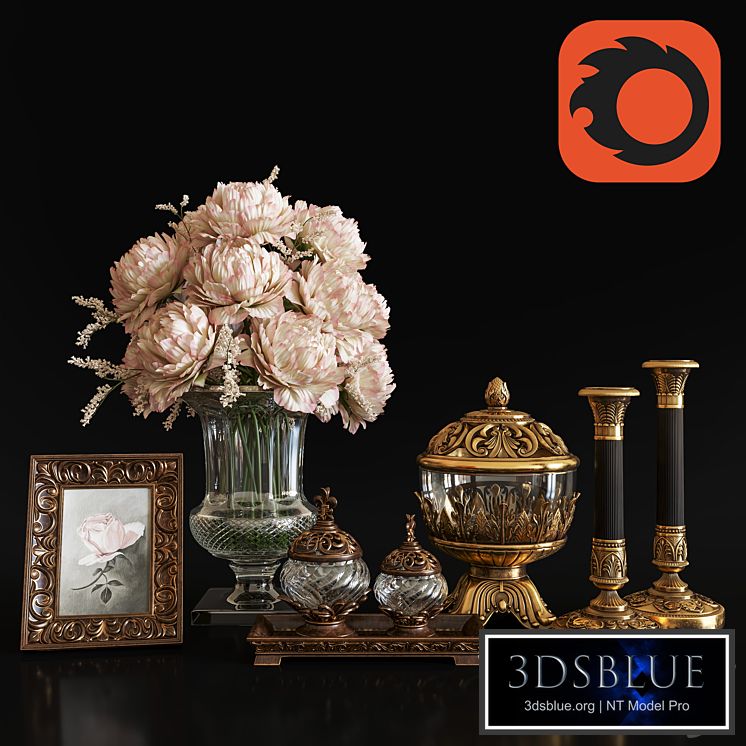 Decoration Set 26 Antique Vases and candlestick