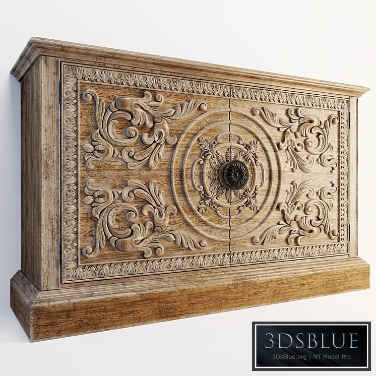 True Vintage Two Door Accent Console