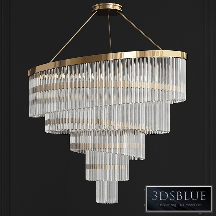 Gold Plated Spiral Crystal Designer Chandelier