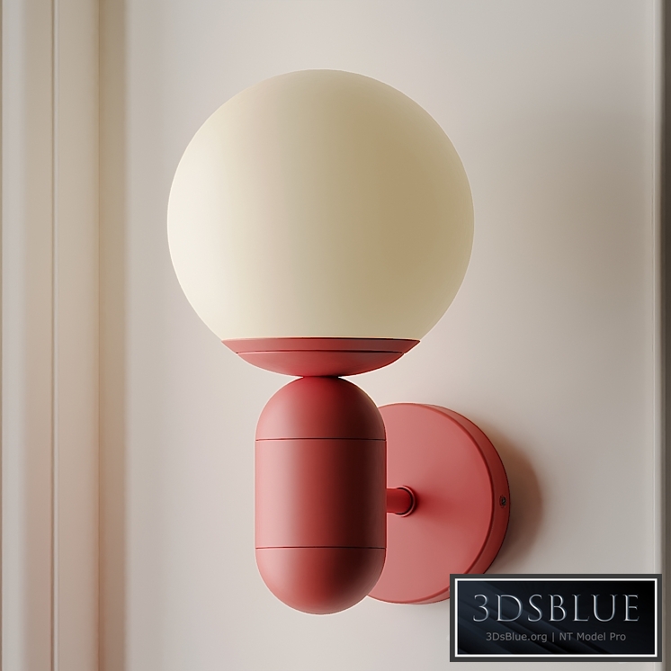 Orb Shade Child Bedroom Wall Light Blue