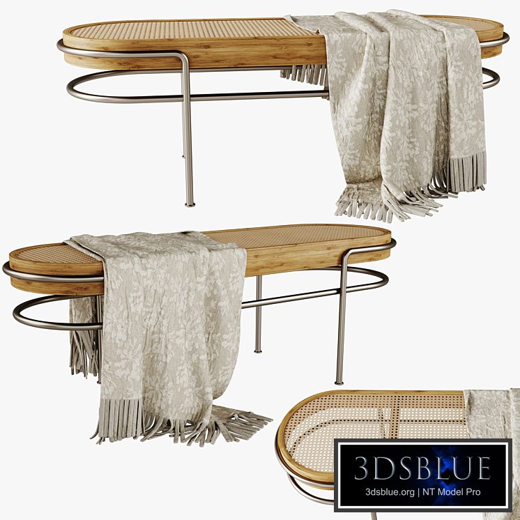 Rattan bench (middle)