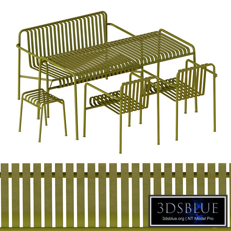 Hay palissade dining table and chairs