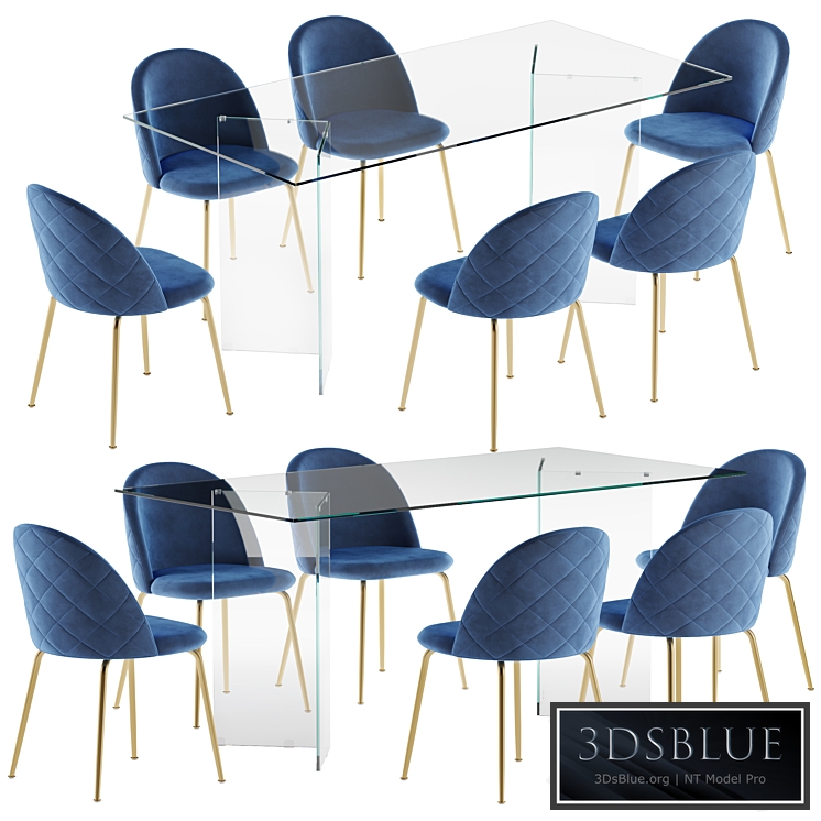 La forma table Burano & Mystere chair dining set 1