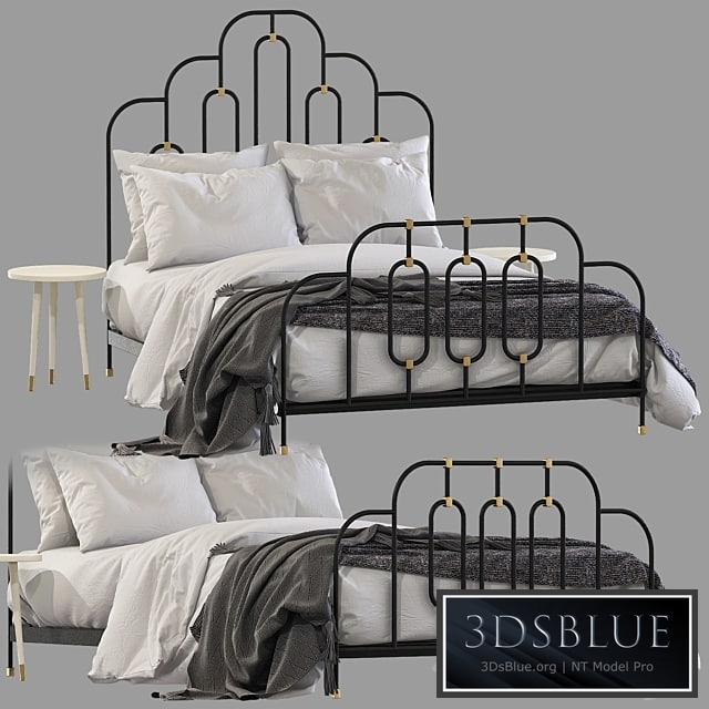 Bed Anthropologie art deco bed